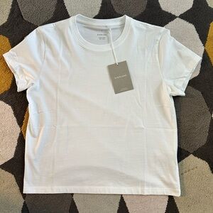 BNWT Everlane The Organic Cotton Box-Cut Pocket Tee in White